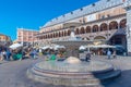 Padua, Italy, August 30, 2021: Piazza delle Erbe square in the I Royalty Free Stock Photo