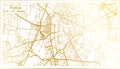 Padua Italy City Map in Retro Style in Golden Color. Outline Map