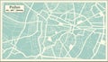 Padua Italy City Map in Retro Style. Outline Map