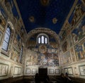 PADUA, ITALY - JANUARY 17, 2024: Inside Scrovegni Chapel with 14th century frescoes by Giotto Royalty Free Stock Photo