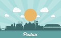 Padua skyline - Italy - vector illustration