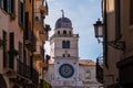 Padua - Street view on the astronomical clock tower on Piazza dei Signori in Padua, Veneto, Italy