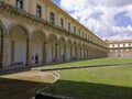 Certosa di San Lorenzo - Porticato del Chiostro Grande Royalty Free Stock Photo