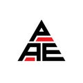 PAE triangle letter logo design with triangle shape. PAE triangle logo design monogram. PAE triangle vector logo template with red Royalty Free Stock Photo
