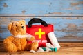 Paediatric healthcare concept with a teddy bear Royalty Free Stock Photo