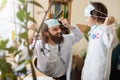 Paediatrician doctor examining a child in comfortabe medical office Royalty Free Stock Photo