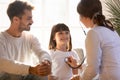 Paediatrician holding stethoscope listening heart sounds of little girl Royalty Free Stock Photo