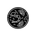 Paella black glyph icon