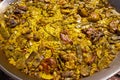 Paella of chicken and rabbit from Valencia Royalty Free Stock Photo