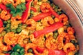 Paella, close-up, insta-retro effect