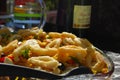 Paella con calamares Royalty Free Stock Photo