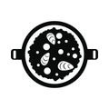 Paella icon, simple style