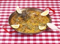 Paella in a pan