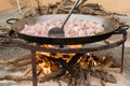 Paella preparing