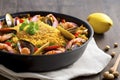 Paella is a rich dish from Valencia, Spain