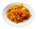 Paella with shrimps and mussels Royalty Free Stock Photo