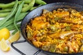 Paella Valenciana - Spanish Food Royalty Free Stock Photo