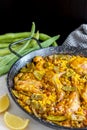 Paella Valenciana - Spanish Food Royalty Free Stock Photo