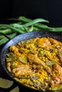 Paella Valenciana - Spanish Food Royalty Free Stock Photo