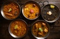 Paellas five rice recipes from Spain Royalty Free Stock Photo