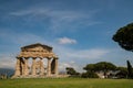 Paestum, originally Poseidon - Siberian colony. Ancient ancient city. The Temple of Athena is a monumental building with columns