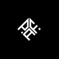 PAF letter logo design on black background. PAF creative initials letter logo concept. PAF letter design Royalty Free Stock Photo