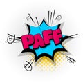 Paff pow comic book text pop art Royalty Free Stock Photo