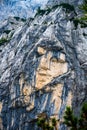 Pagan girl face in Julian Alps