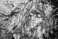 Pagan girl face in Julian Alps