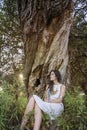 Pagan Gypsy Girl in the forest Royalty Free Stock Photo