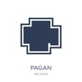 pagan icon. Trendy flat vector pagan icon on white background fr