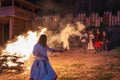 Pagan reenactment of Kupala Night, Slavic holiday celebrated on the shortest night of the year