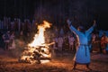 Pagan reenactment of Kupala Night, Slavic holiday celebrated on the shortest night of the year