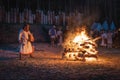 Pagan reenactment of Kupala Night, Slavic holiday celebrated on the shortest night of the year