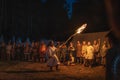 Pagan reenactment of Kupala Night, Slavic holiday celebrated on the shortest night of the year