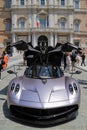 Pagani sports car parade for the company\'s 25th anniversary, June 2023, Modena, Italy