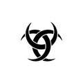 Paganism Odin horns sign icon. Element of religion sign icon for mobile concept and web apps. Detailed Paganism Odin horns icon ca