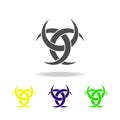 Paganism Odin horns sign multicolored icon. Detailed Paganism Odin horns icon can be used for web, logo, mobile app, UI, UX