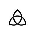 Paganism Triquetra sign icon. Element of religion sign icon for mobile concept and web apps. Detailed Paganism Triquetra icon can