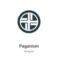 Paganism vector icon on white background. Flat vector paganism icon symbol sign from modern religion collection for mobile concept