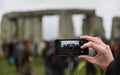 Pagans and Druids Mark the Winter Solstice at Stonehenge Royalty Free Stock Photo