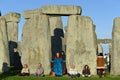 Pagans Mark the Autumn Equinox at Stonehenge Royalty Free Stock Photo