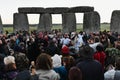 Pagans Mark the Autumn Equinox at Stonehenge Royalty Free Stock Photo