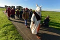 Pagans Mark the Autumn Equinox at Stonehenge Royalty Free Stock Photo