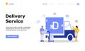 Online Delivery Service Vector Illustration Concept, Suitable for web landing page,  ui, mobile app, editorial design, flyer, bann Royalty Free Stock Photo