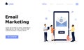 Email Marketing Vector Illustration Concept, Suitable for web landing page, ui,  mobile app, editorial design, flyer, banner, and Royalty Free Stock Photo