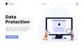 Data Protection Vector Illustration Concept, Suitable for web landing page, ui,  mobile app, editorial design, flyer, banner, and Royalty Free Stock Photo