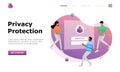 Data Protection Vector Illustration Concept, Suitable for web landing page, ui,  mobile app, editorial design, flyer, banner, and Royalty Free Stock Photo