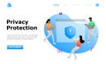 Data Protection Vector Illustration Concept, Suitable for web landing page, ui,  mobile app, editorial design, flyer, banner, and Royalty Free Stock Photo