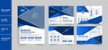8 page abstract corporate business brochure template Royalty Free Stock Photo